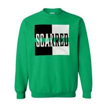 Load image into Gallery viewer, Black &amp; White Scarred Split Crewneck Sweatshirt
