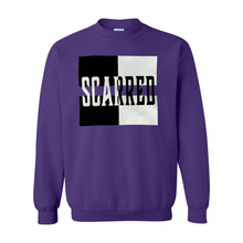 Load image into Gallery viewer, Black &amp; White Scarred Split Crewneck Sweatshirt
