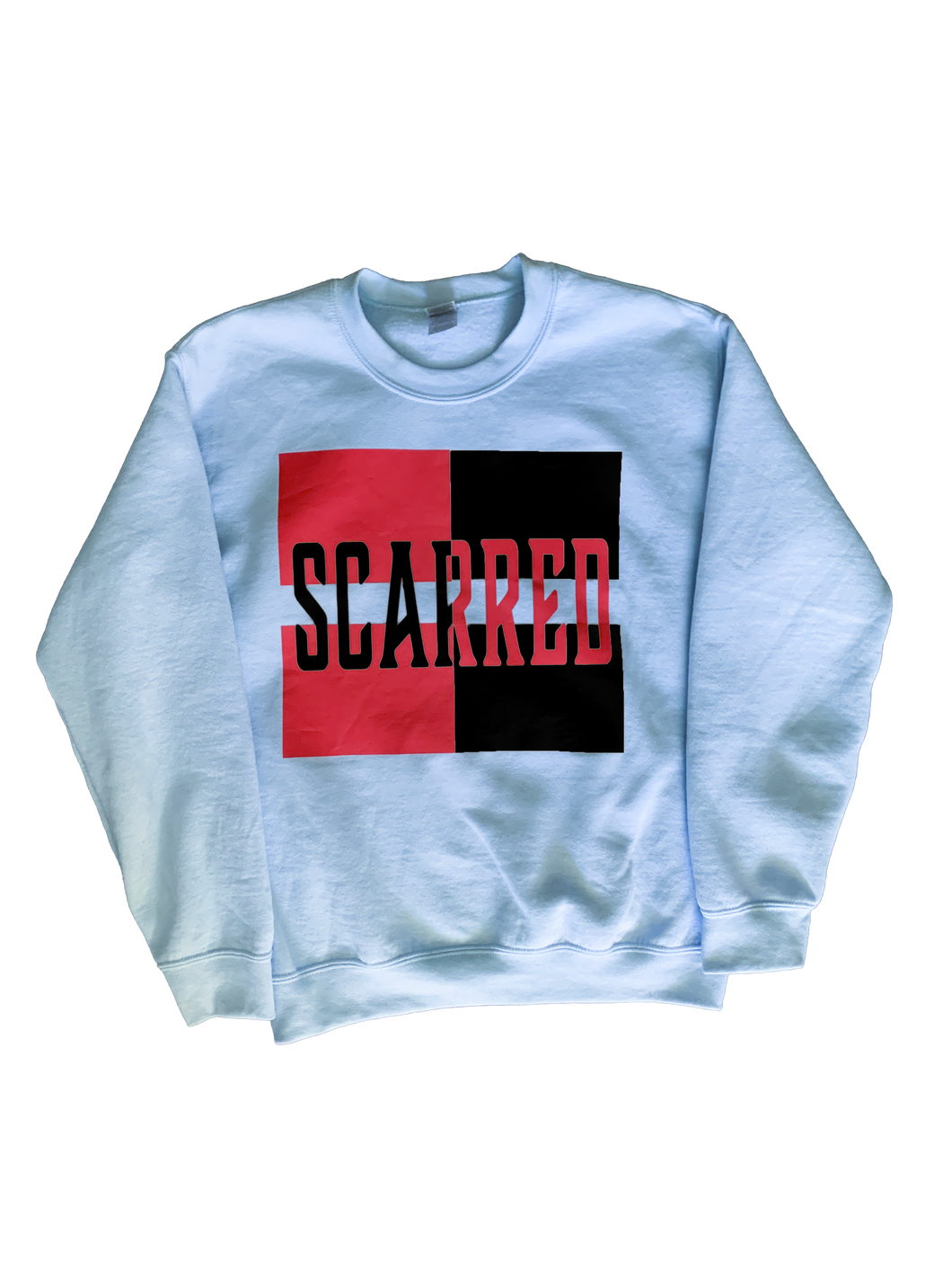 Black & Red Scarred Split Sweatshirt